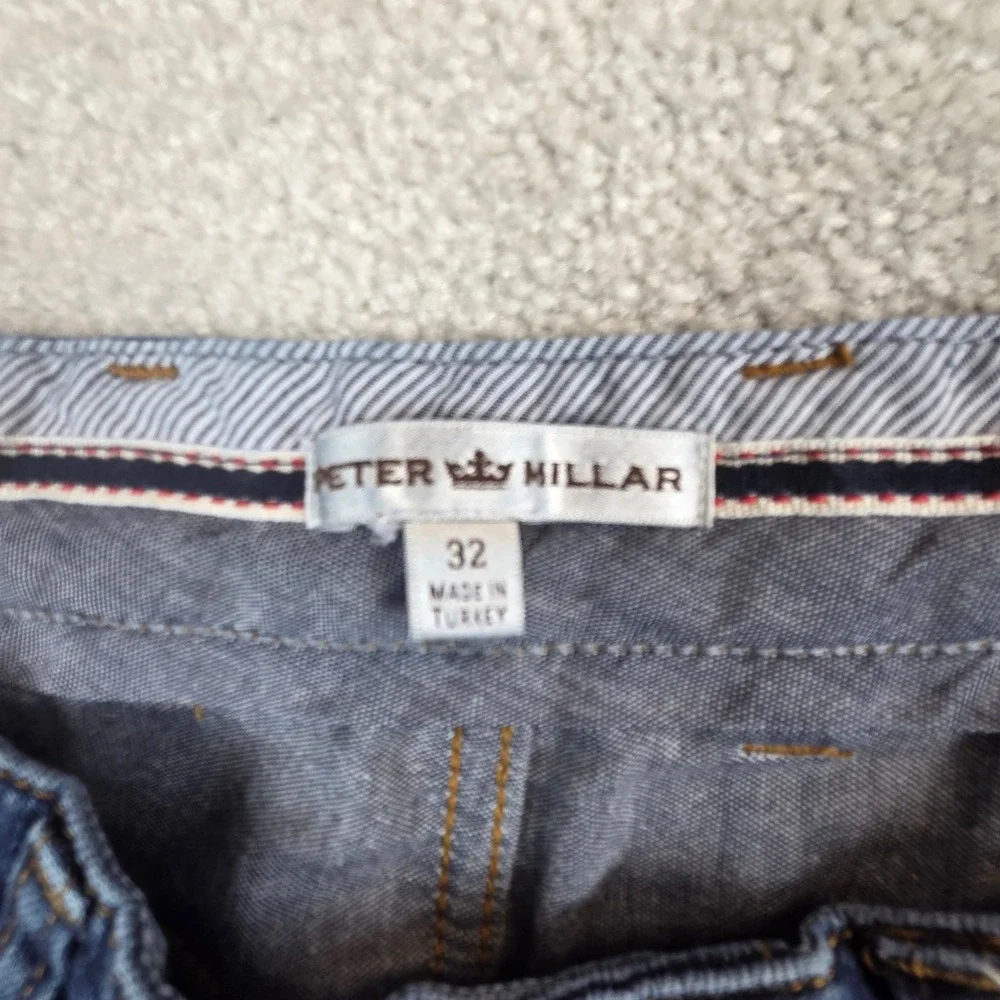 Peter Millar Mens Dark‎ Wash Straight Leg Stretch Denim Jeans 30x30 Fade